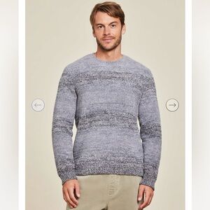 Barefoot Dreams Cozy Chic® Men's Ombre Pullover in DARK GRAY MULTI